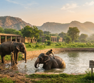 Eco-Conscious Elephant Village